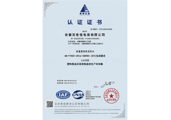 Quality Management System Certificate