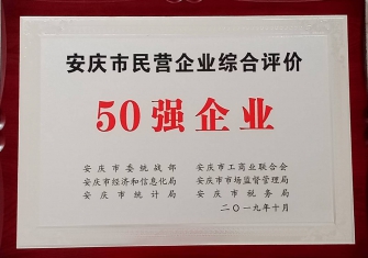 Top 50 Private Enterprises in Anqing City